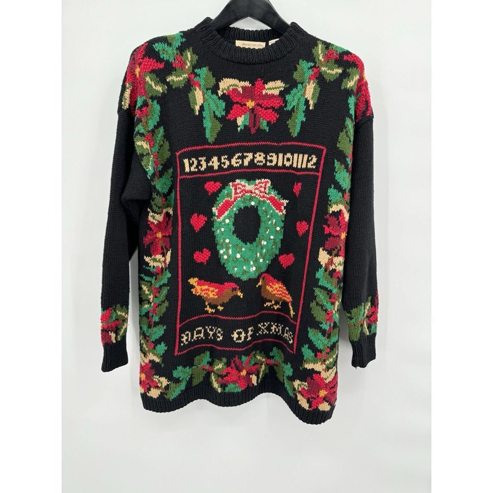 Vintage‎ Amanda Fielding Women's Size Small 12 Days Of Christmas Design Sweater